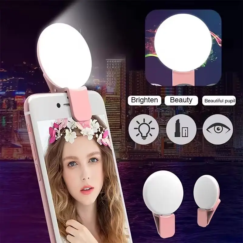 Photography Lighting Description - Draagbare Mini Selfie Ringlamp LED Lamp